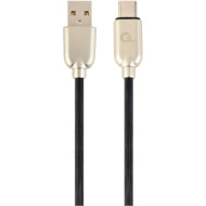 Кабель CABLEXPERT Premium Rubber USB Type-C Black 1м (CC-USB2R-AMCM-1M)