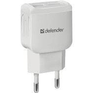 Зарядний пристрій DEFENDER EPA-13 2xUSB 5V/2.1A White (83841)