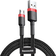Кабель BASEUS Cafule Cable USB for Micro 1м Black/Red (CAMKLF-B91)