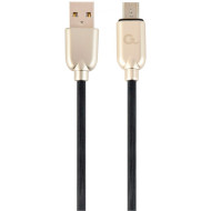 Кабель CABLEXPERT Premium Rubber Micro-USB Black 1м (CC-USB2R-AMMBM-1M)
