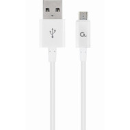 Кабель CABLEXPERT Premium USB2.0 AM/Micro-B White 2м (CC-USB2P-AMMBM-2M-W)