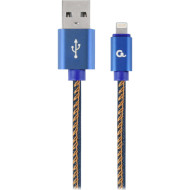 Кабель CABLEXPERT Premium Denim Apple Lightning Blue 1м (CC-USB2J-AMLM-1M-BL)