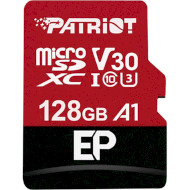 Карта пам'яті PATRIOT microSDXC EP 128GB UHS-I U3 V30 A1 Class 10 + SD-adapter (PEF128GEP31MCX)