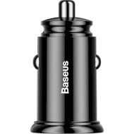 Автомобільний зарядний пристрій BASEUS Circular Plastic A+A 30W Dual QC3.0 Quick Car Charger Black (CCALL-YD01)