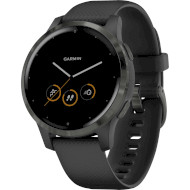 Смарт-годинник GARMIN Vivoactive 4s Slate Stainless Steel Bezel with Black Case and Silicone Band (010-02172-13/12/14)