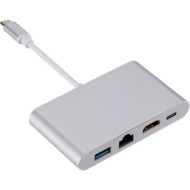 Порт-реплікатор DYNAMODE 4-in-1 USB-C to HDMI, 1xUSB-C, 1xUSB3.0, LAN