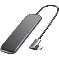 USB хаб BASEUS Mirror Series Multifunctional Hub 4xUSB3.0 + PD Deep Gray (CAHUB-EZ0G)