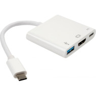 Порт-реплікатор VINGA Type-C to HDMI + USB-A + Type-C (VCPATC2HDMIUSBPDWH)