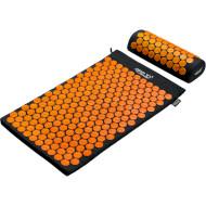 Акупунктурний килимок (аплікатор Кузнєцова) з валиком 4FIZJO 72x42cm Black/Orange (4FJ0042)