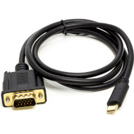 Кабель POWERPLANT USB-C - VGA Black (CA912117)