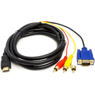 Кабель POWERPLANT HDMI - AV/VGA Black (CA912018)