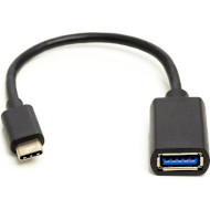 Кабель OTG POWERPLANT USB 2.0 AF/Type-C 0.1м (CA911837)