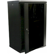 Настінна шафа 19" HYPERNET WMNC-15U-Flat-Black (15U, 600x450мм, RAL9005)