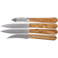 Набор кухонных ножей OPINEL Les Essentiels Olive 4пр (002163)