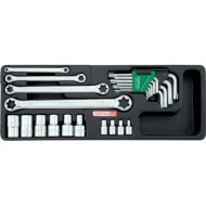 Набор инструментов автомобильный TOPTUL Star Wrench, Sockets & Key Wrench Set 23пр (GAAT2302)