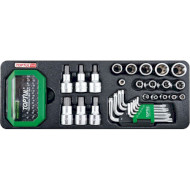 Набір інструментів автомобільний TOPTUL Star Socket, Key Wrench & Bit Set 65пр (GAAT6502)