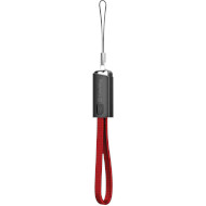 Кабель-брелок COLORWAY Nylon Braided Keychain USB to Type-C 2.4A 0.22м Red (CW-CBUC023-RD)