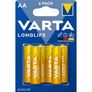 Батарейка VARTA Longlife AA 6шт/уп (04106 101 436)