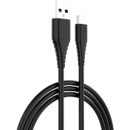 Кабель COLORWAY PVC USB to Type-C 2.4A 1м Black (CW-CBUC026-BK)