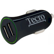 Автомобильное зарядное устройство TECRO 2xUSB-A, 2.1A Black (TCR-0221AB)