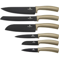 Набір кухонних ножів BERLINGER HAUS Metallic Line Carbon Edition 6пр (BH-2393)