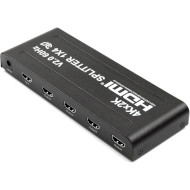 HDMI сплітер 1 to 4 POWERPLANT HDMI 1x4 V2.0, 3D, 4K/60Hz (CA912483)