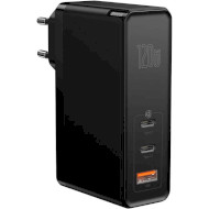 Зарядний пристрій BASEUS GaN2 Pro Quick Charger 2C+U 120W Black w/USB-C to USB-C cable (CCGAN-J01)