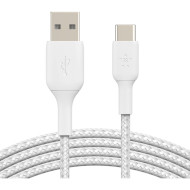 Кабель BELKIN Boost Up Charge Braided USB-A to USB-C 2м White (CAB002BT2MWH)