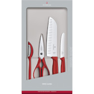 Набір кухонних ножів VICTORINOX Swiss Classic Kitchen Set Red 4пр (6.7131.4G)