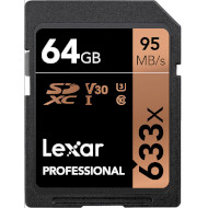 Карта пам'яті LEXAR SDXC Professional 633x 64GB UHS-I U3 V30 Class 10 (LSD64GCB633)