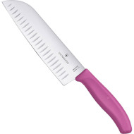 Нож кухонный VICTORINOX SwissClassic Santoku Pink 170мм (6.8526.17L5B)