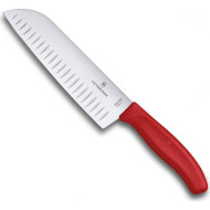 Нож кухонный VICTORINOX SwissClassic Santoku Red 170мм (6.8521.17G)