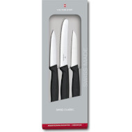 Набор кухонных ножей VICTORINOX SwissClassic Paring Knife Set Black 3пр (6.7113.3G)