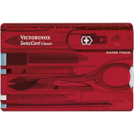 Мультитул VICTORINOX Swisscard Classic Red Transparent (0.7100.T)