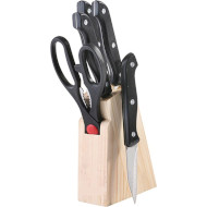 Набор кухонных ножей на подставке WELLBERG WB-8811 7пр