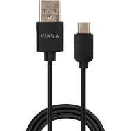 Кабель VINGA USB2.0 AM to Type-C Black 1м (VCPUSBTC3ABK)