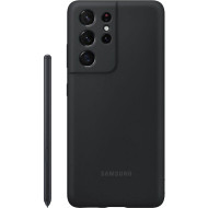 Чехол SAMSUNG Silicone Cover with S Pen для Galaxy S21 Ultra Black (EF-PG99PTBEGRU)