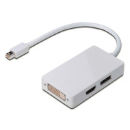 Адаптер DIGITUS Mini DisplayPort - DVI/DisplayPort/HDMI 0.2м White (AK-340509-002-W)