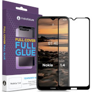 Защитное стекло MAKE Full Cover Full Glue для Nokia 1.4 (MGF-N14)