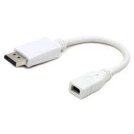 Адаптер CABLEXPERT DisplayPort - Mini DisplayPort 0.16м White (A-MDPF-DPM-001-W)
