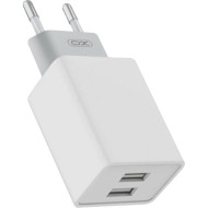 Зарядний пристрій XO L65 2xUSB-A, 2.4A White w/Lightning cable (L65-L-WH)