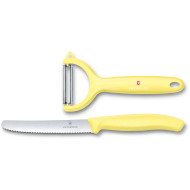 Набір кухонних ножів VICTORINOX Swiss Classic Trend Colors Tomato Knife&Tomato&Kiwi Peeler Set Light Yellow 2пр (6.7116.23L82)