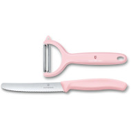 Набор кухонных ножей VICTORINOX Swiss Classic Trend Colors Tomato Knife&Tomato&Kiwi Peeler Set Rose 2пр (6.7116.23L52)