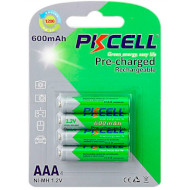 Аккумулятор PKCELL Pre-charged Rechargeable AAA 600mAh 4шт/уп (PC/AAA600-4BA)