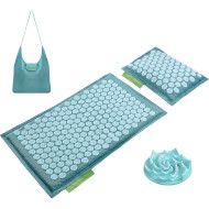 Акупунктурний килимок (аплікатор Кузнєцова) з подушкою 4FIZJO Eco Mat 68x42cm Turquoise (4FJ0180)