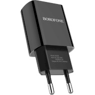 Зарядное устройство BOROFONE BA20A Sharp 1xUSB-A, 2.1A Black (BA20AB)
