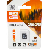 Карта памяти MIBRAND microSDHC 32GB UHS-I U3 Class 10 (MICDHU3/32GB)