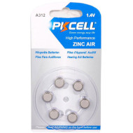 Батарейка для слухових апаратів PKCELL High Performance 312 6шт/уп (ZA312-6B)