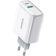 Зарядное устройство UGREEN CD170 36W 1xUSB-C, 1xUSB-A, PC3.0, QC3.0 White (60468)