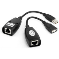 Удлинитель USB по витой паре MERLION YT-EC USB-RJ-45/M+RJ-45